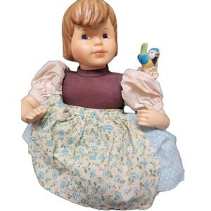 RARE Goebel Hummel 13" Apple Tree Girl Porcelain w/ Cloth Arms, Legs Nice 135